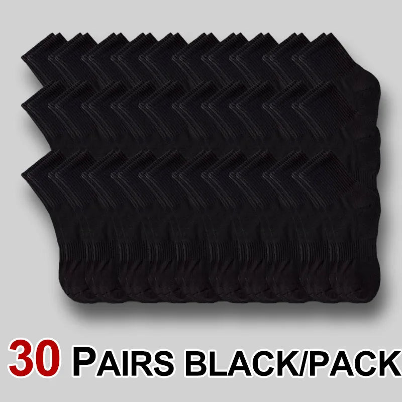 10/20/30 Pairs Neutral Solid Color Mid Calf Round Neck Socks Spring Autumn Sweat Absorbing Breathable All Season Sports Socks