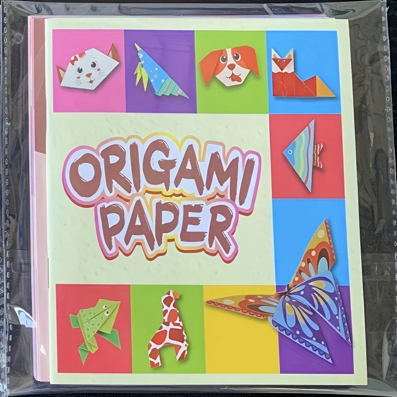 Creative Origami Set, Including 54 Double-Sided Origami Sheets and Instruction Booklet, Suitable for DIY Art and Craft Projects