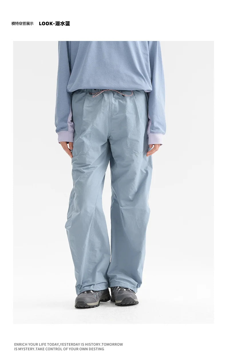 Men Streetwear Fashion Loose Casual Lightweight Quick Dry Sport Pants Women Outdoor Techwear Cargo Baggy Pant Boy Girl Trousers