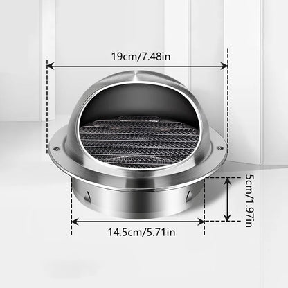 Stainless Steel Wall Ceiling Air Vent Ducting Ventilation Exhaust Grille Cover Waterproof Outlet Heating Cooling Vents Cap