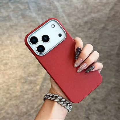 17 Case Leather Skin Soft TPU Cover for iPhone Air 16 Plus 14 12 13 15 16E 11 Pro Max Shockproof Phone Funda Capa Coque