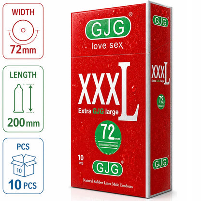 Width-72mm(Length-200mm) Large Size Condoms  Men Latex Condom Safe Contraception Protection Adult Sex Products Intimate Care