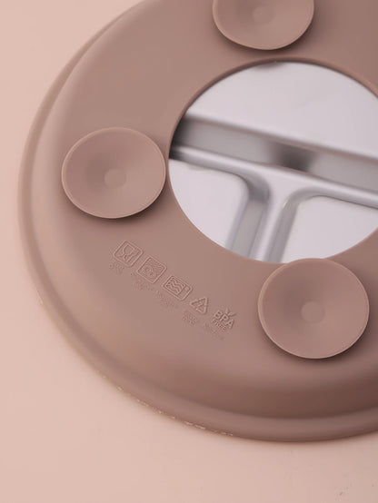 1PCS Stainless Steel Dishes Plate Detachable Suction Bowl For Baby Feeding BPA Free Silicone Base Tableware Newborn Essentials