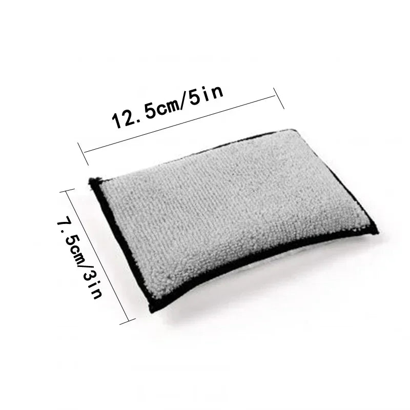 2/24PCS Soft Double Side Microfiber Scrubbing Sponge Car Leather Cleaning Microfiber Towel Wax Sponge Auto Detailing Tools