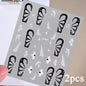 2Sheets French Gradient Line Nail Art Stickers 3D Self-Adhesive White+Black Slider Design Stencil Manicure Guides DIY Nail Decor
