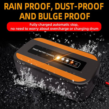 12V 6V Motorcycle Toy Car Battery Charger Mini Lead Acid Battery Charger 2A Full Automatic Charging Puls Repair for Auto Motorcy