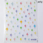 1 piece  5D silver nail stickers metal mini star nail art stickers high quality exquisite decals self-adhesive nail art stickers