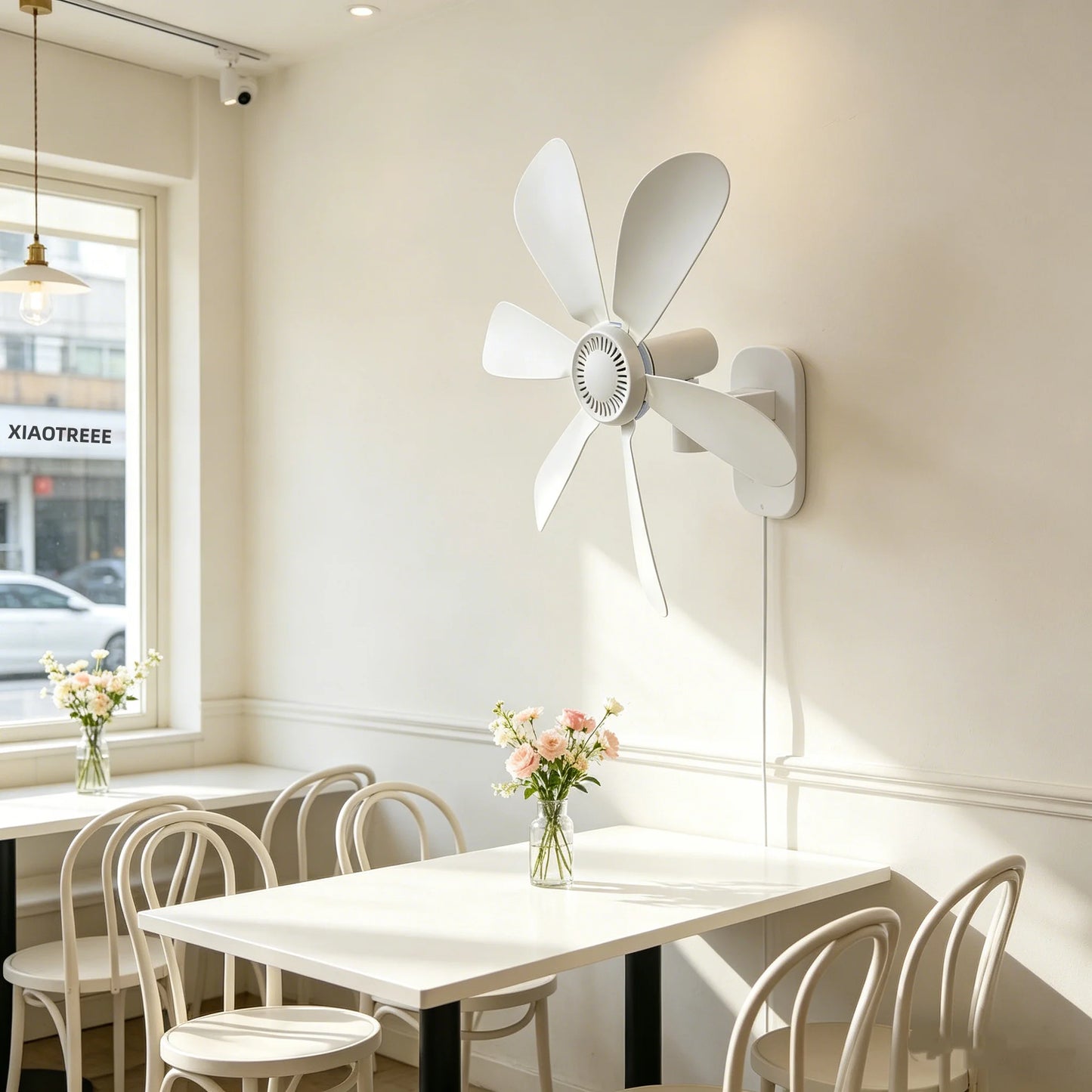 16.5-Inch Wall Mount Fan with Remote and Timer Small 5V USB Fan with Powerful 4 Speeds Quiet Corner Fans for Bedroom Kitchens