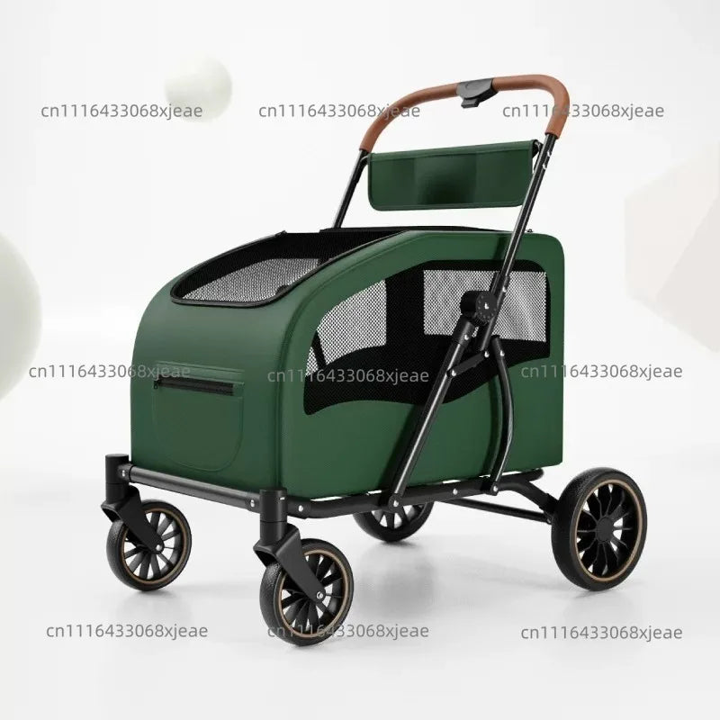 Medium and large dog multi-function pet cart travel cart portable foldable