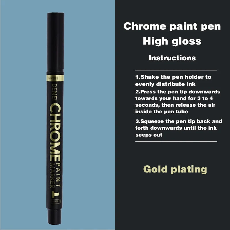 3 Pcs Mirror Marker Pen DIY Reflective Paint Pens Mirror Markers Chrome Gold SILVER Marker Signature Car Styling Art Craftwork