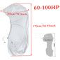 600D Boat Full Outboard Engine Cover Heavy Duty Silver Engine Motor Covers Protector For 6-225HP Waterproof