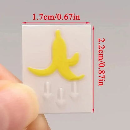 2Pcs Banana Peel Button Decals, Funny Car Stickers, Waterproof PVC Accessories for Motorcycle Car Truck Vehicle