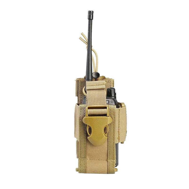 New Tactical Adjustable Walkie Talkie Holder Radio Pouch Hunting Interphone Hanging Bag Outdoor Nylon Molle Radio Pouch
