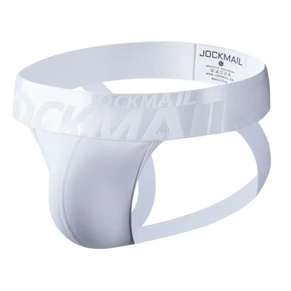Sexy Men Underwear Brief Underpants Rainbow Stripes Gay Men's Jockstrap Bikini Slip Men's Tanga String Thong Breathable Cotton