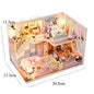 Doll House Kit 3D Wooden Mini DollHouse Assembly Building with Furniture Kit Toy For Birthday Gift 3D Puzzle Handmade Home Decor