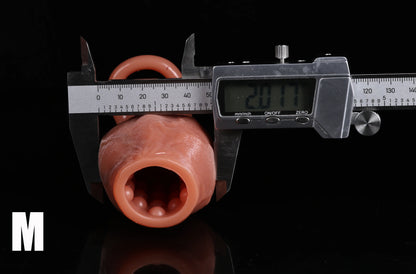 Penis Sleeve Cock Ring Power Ring Penis Cover Penis Ring for Men Delayed Ejaculation Penis Enlargement Silicone Adult Sex Toys