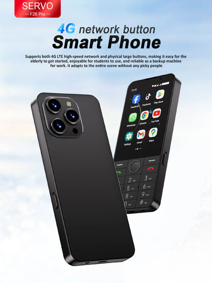 SERVO F26 PRO 3.5-inch Touch Screen Button Smartphone 4G LTE Dual SIM Android 11.0 2GB+16GB Play Store GPS Quick Dialing FM Flashlight Type-C Smart Phones