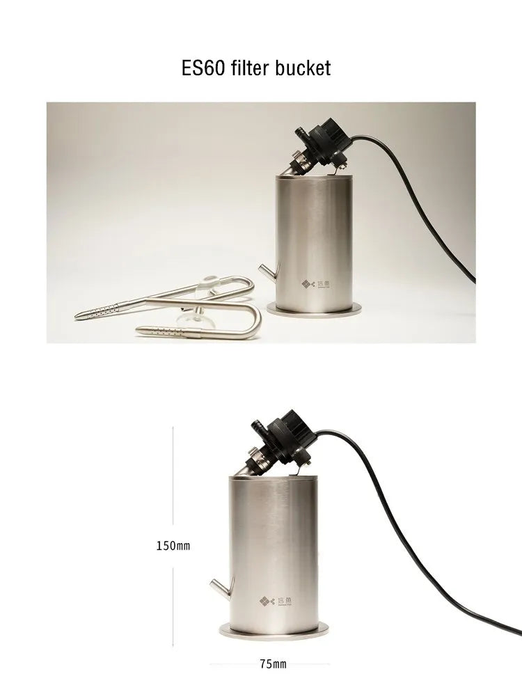 Aquarium Stainless Steel External Pro Canister Filters with Pump ADA Style Fish Tank Filter Bucket Barrel фильтр для аквариумов