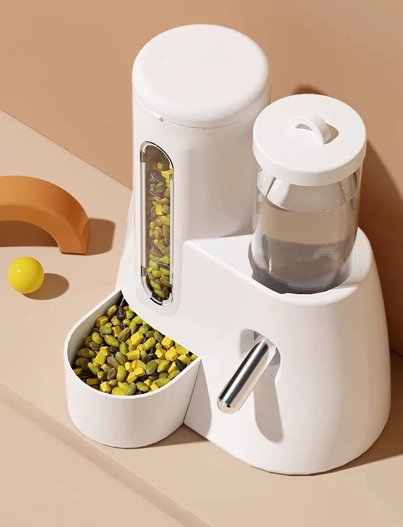 Automatic Hamster Feeder 2 in 1 Small Animal Water Dispenser Pet Drinking Water Bottle Feeder Bowl for Hamster Guinea Pig Rat