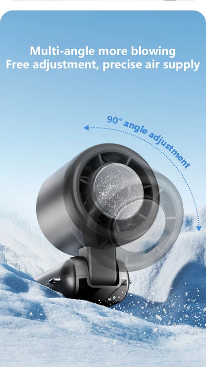 New Ice Cooling Handheld Fan 100 Speeds Turbo Portable USB Desk Fan Foldable/Hangable for Outdoor Fast Chill Ice Compress