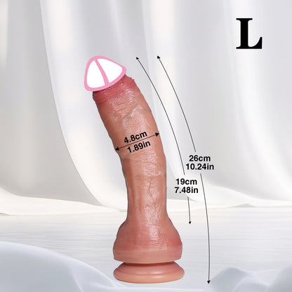 Soft Dildo Realistic Skin Penis Cheap Double Silicone Dildos Suction Cup Thick Dick Anal Sex Toys Men Women Gay Strapon Cock