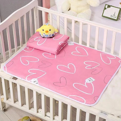 Crib Sheet Waterproof Baby Urine Changing Mat Cotton Reusable Infant Change Diaper Pad Cover Washable Newborn Bed Nappy Mattress