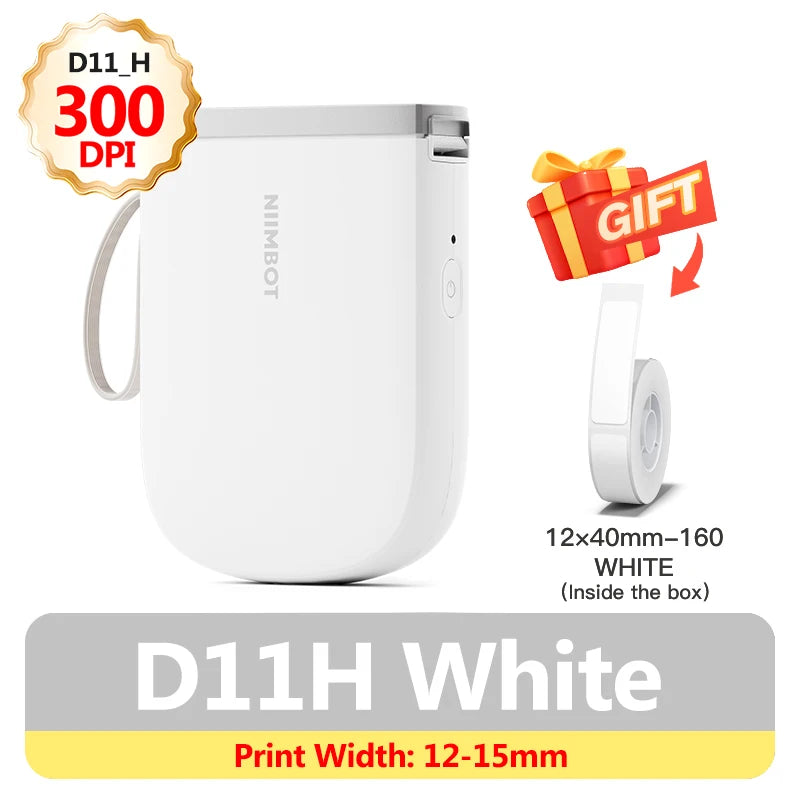 Niimbot D110 D11H 300dpi Bluetooth Label Printer Compact Wireless&Feature-Rich for Labeling Excellence Mobile Phone Durabiility