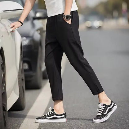 Checkered Fashion Europe and the United States Style Men's Pants Business Casual Travel Slim Pants Comfortable and Versatile