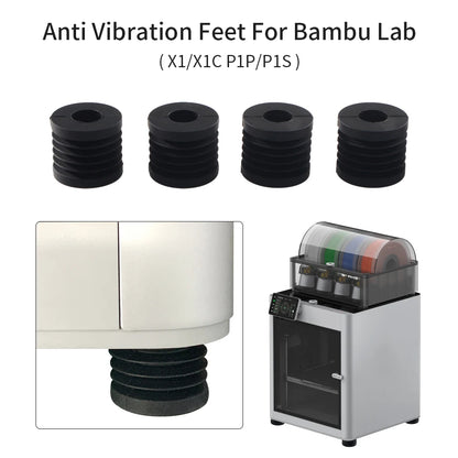Anti Vibration Feet Pad For Bambu Lab X1/X1C Anti-slip Anti-Shock Rubber Foot Pad For bamboo Bambulabs P1P/P1S 3D Printer
