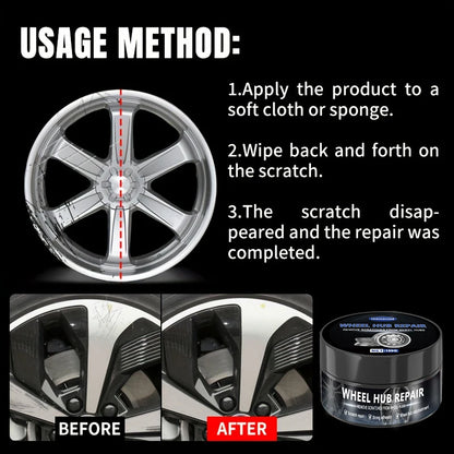 1 Piece 100g Wheel Scratch Repair Wax - Car Tire Detail Treatment and Deep Care Wheel Hub Scratch Repair Polishing Remove Wheel Scratch Wax
