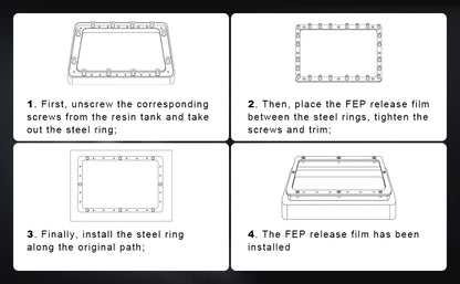 FEP Film for Anycubic Photon M5S Pro, Photon Mono M7 Pro, Saturn 4/4 Ultra 10.1 inch Resin LCD 3D Printers Accessories