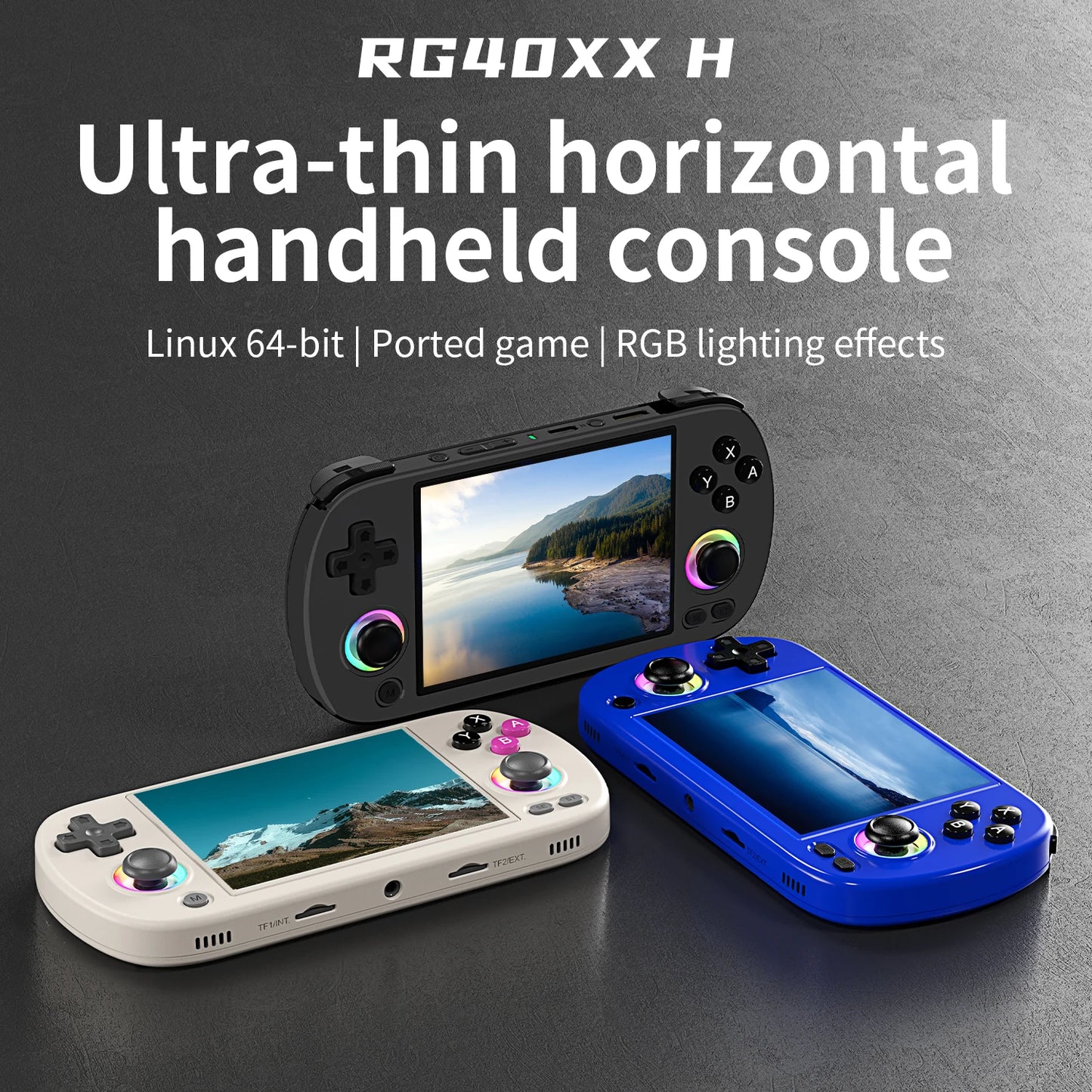 Anbernic RG40XX H Retro Handheld Game Console 4.0" IPS Screen Linux 64-bit RGB Joystick 3200mAh Video Games Player WIFI HDMI Out