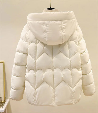 2025 New Style Korean Fashion Winter Jacket Short Down Bread Service Woman Snow Wear Puffer Coats Loose Warm Parkas Hooded Outwe