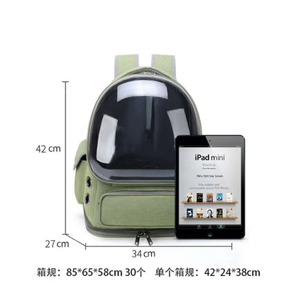 2026 New Portable Cat Bag Transparent Space Cabin Shoulder Dog Cat Travel Small Pet Bag Adjustable Shoulder Strap