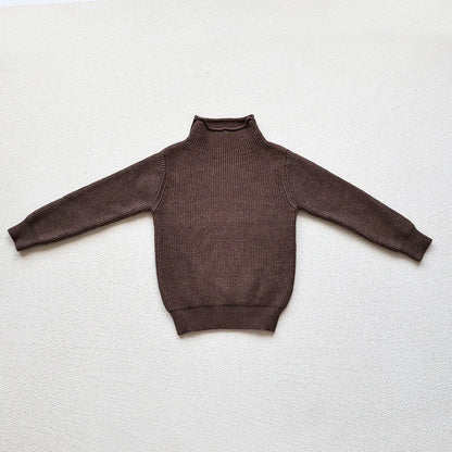 MILANCEL Spring Autumn New Kids Infant Sweaters Turtleneck Boys Pullover Boys Knitwear Girls Base Sweater