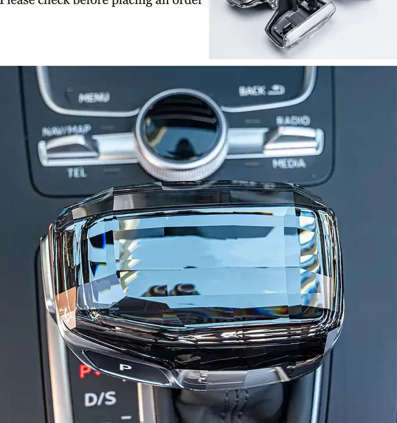 Left-hand drive LHD Crystal Gear Shift Knob Cover for Audi Q7 4M A6 C8 Q8 SQ5 A5 F5 A4 B9 S4 RS5 RS6 A7 4K SQ8 Gear Lever Handle