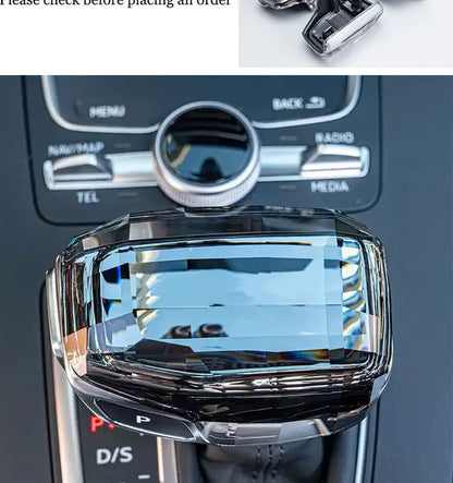Left-hand drive LHD Crystal Gear Shift Knob Cover for Audi Q7 4M A6 C8 Q8 SQ5 A5 F5 A4 B9 S4 RS5 RS6 A7 4K SQ8 Gear Lever Handle