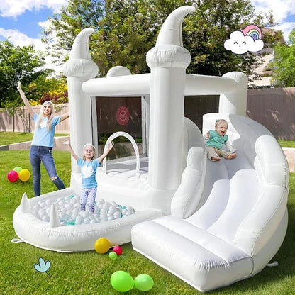 Inflatable Bounce House With Ball Pool And Slide Kids Birthday Party Game Gift Jumper Children Jumping  Bouncy Castles Oxford