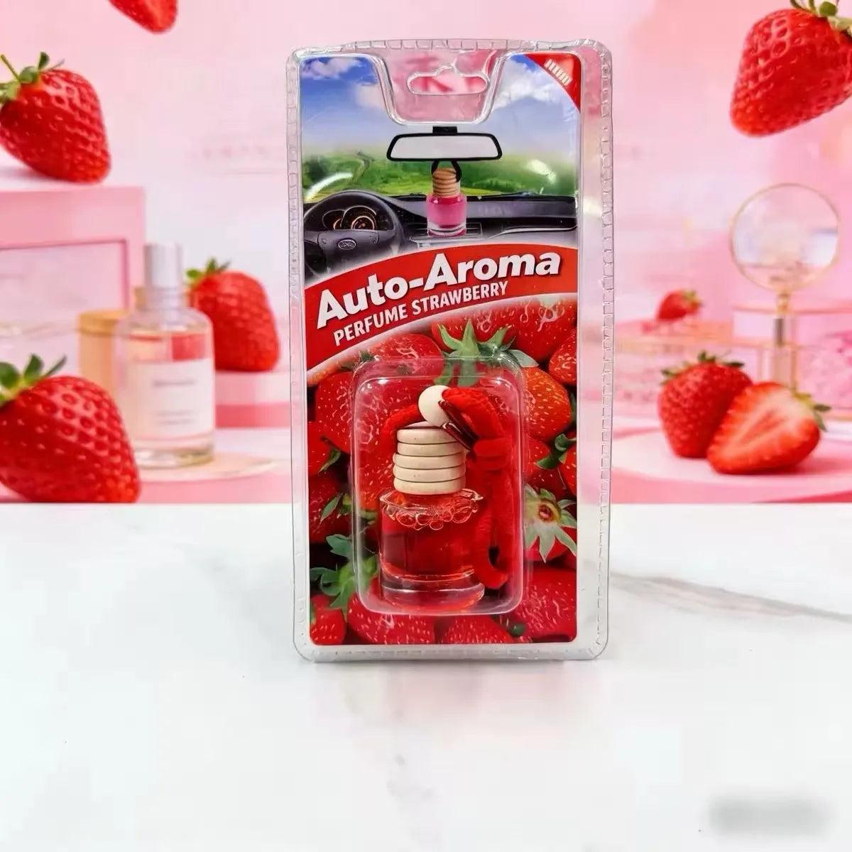 Car Fragrance Air Freshener Pendant, Individually Packaged, Creative Car Aroma Hanging Decoration, Long-Lasting Fresh Scent, For