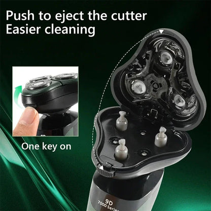 Men's Electric Shaver Intelligent Digital Display Waterproof Full Body Wash High Power Rechargeable Beard Trimmer
