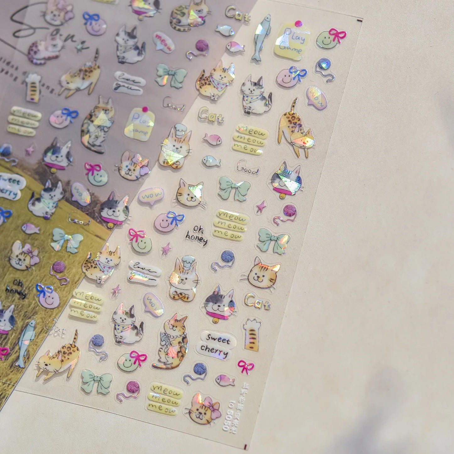 Colorful Water Bubble 5D Nail Art Stickers Goldfish Koi carp Dreamy Polarized Dreamlike Self Adhesive Delicate Manicure Decals