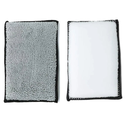 2-10Pcs Auto Detailing Tools Soft Double Side Microfiber Scrubbing Sponge Car Leather Cleaning Microfiber Towel Wax Sponge