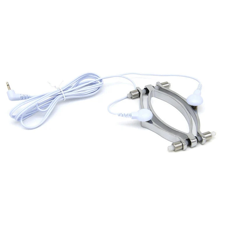 Electric Shocker Anal Butt Plug,E stim Electrosex Penis Ring ,Nipple Electrostimulation Cockring Chastity Cage E-stim Bdsm Toys