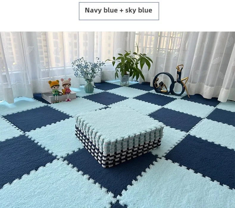 4-20 PCS Baby Plush Activity Play Mat EVA Foam Soft Play Mat BPA Free Reusable Washable Non-slip Waterproof Puzzle Stitching Mat