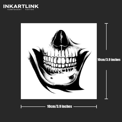 Skull Temporary Tattoo,Lasts To 15 Days New Technology Magic Waterproof Semi Permanent Sticker.