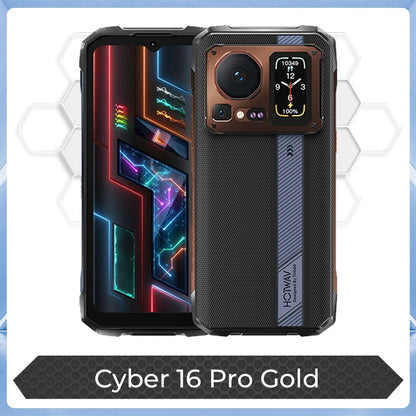 HOTWAV Cyber 16 Pro Rugged Smartphone G100 Octa-core Android 15 Mobile Phone 108MP 6.6'' FHD+ 2K 8GB 512GB 6280mAh Cellphone