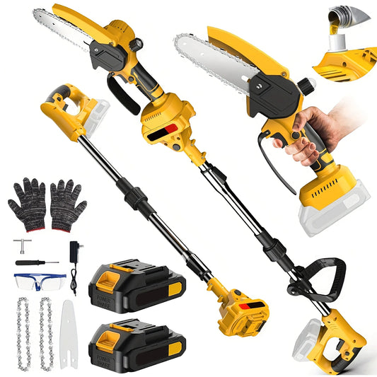 6-Inch Chainsaw Cordless Telescoping Pole Electric Chainsaw High Branch Saw Garden Pruning Power Tools For Makita 18V Battery