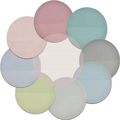 400pcs Morandi Sticky Notes, Clear Waterproof Round Translucent Sticky Labels, Sticky Tabs for Annotating Books