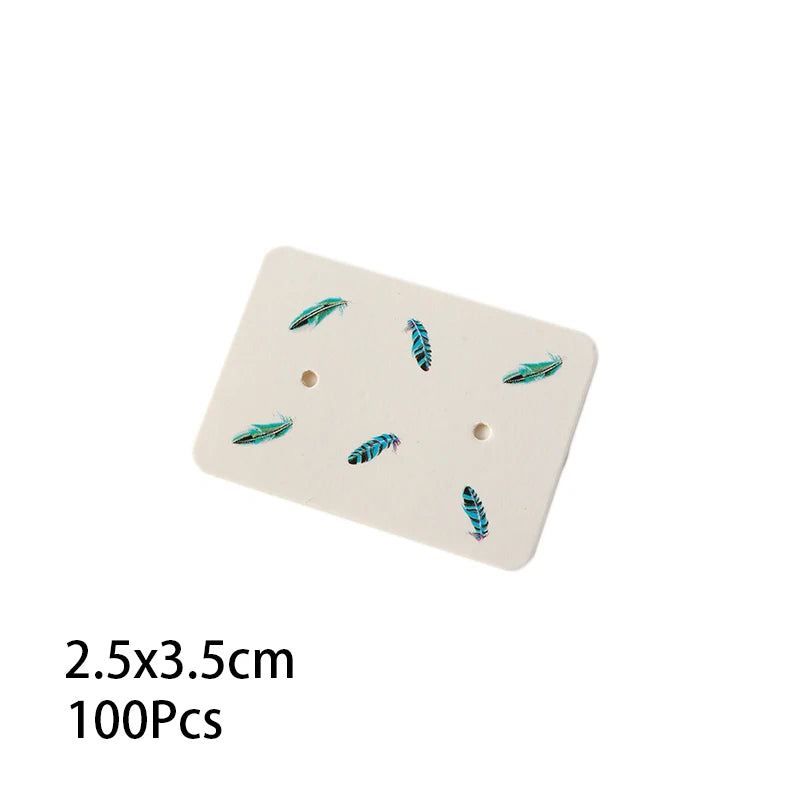 50/100Pcs 5x4cm Earring Cards Cardboard Labels DIY Jewelry Display Stand Holder Small Businesses Selling Packaging Supplies