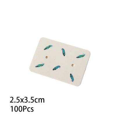 50/100Pcs 5x4cm Earring Cards Cardboard Labels DIY Jewelry Display Stand Holder Small Businesses Selling Packaging Supplies